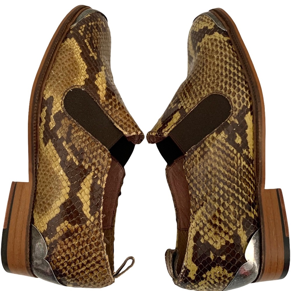 TBA To Be Announced snake print leather loafer 5